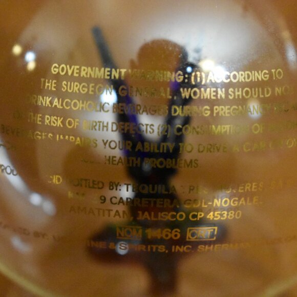 Tequila Casino Azul Hand-Blown Glass Decanter with Parrot Inside EMPTY BOTTLE - Picture 11 of 16